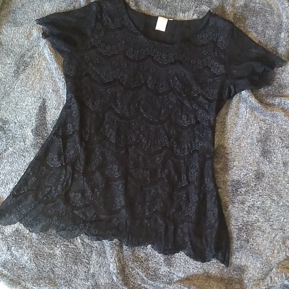 Shabby Apple black lace top